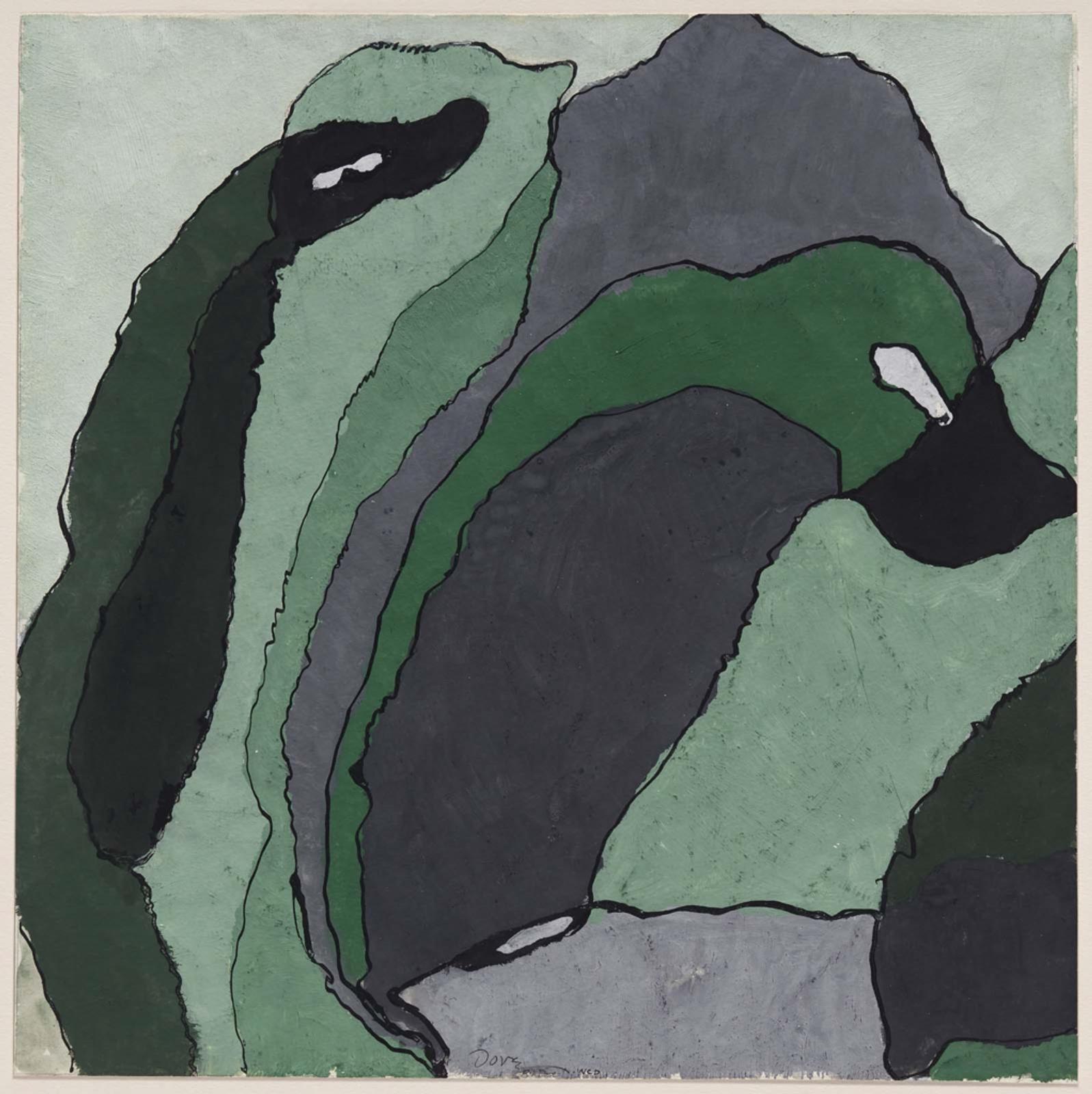 Composition in Green and Gray (Untitled)