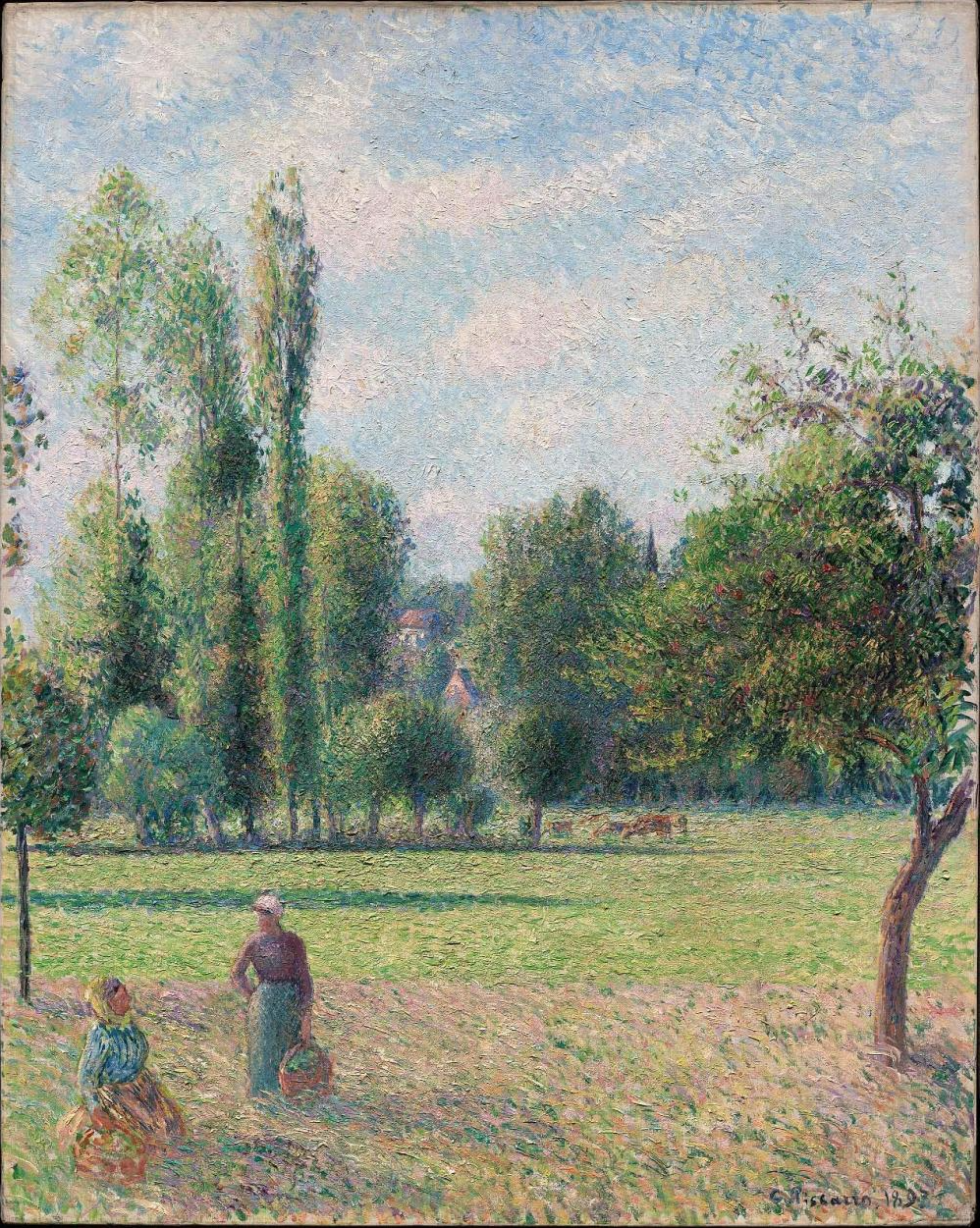 Two Peasant Women in a Meadow (Le Pré)