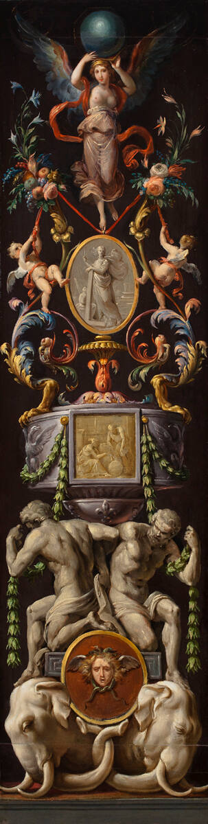Study for a Composition with Ignudi and Grotesques and an Allegory of Geometry