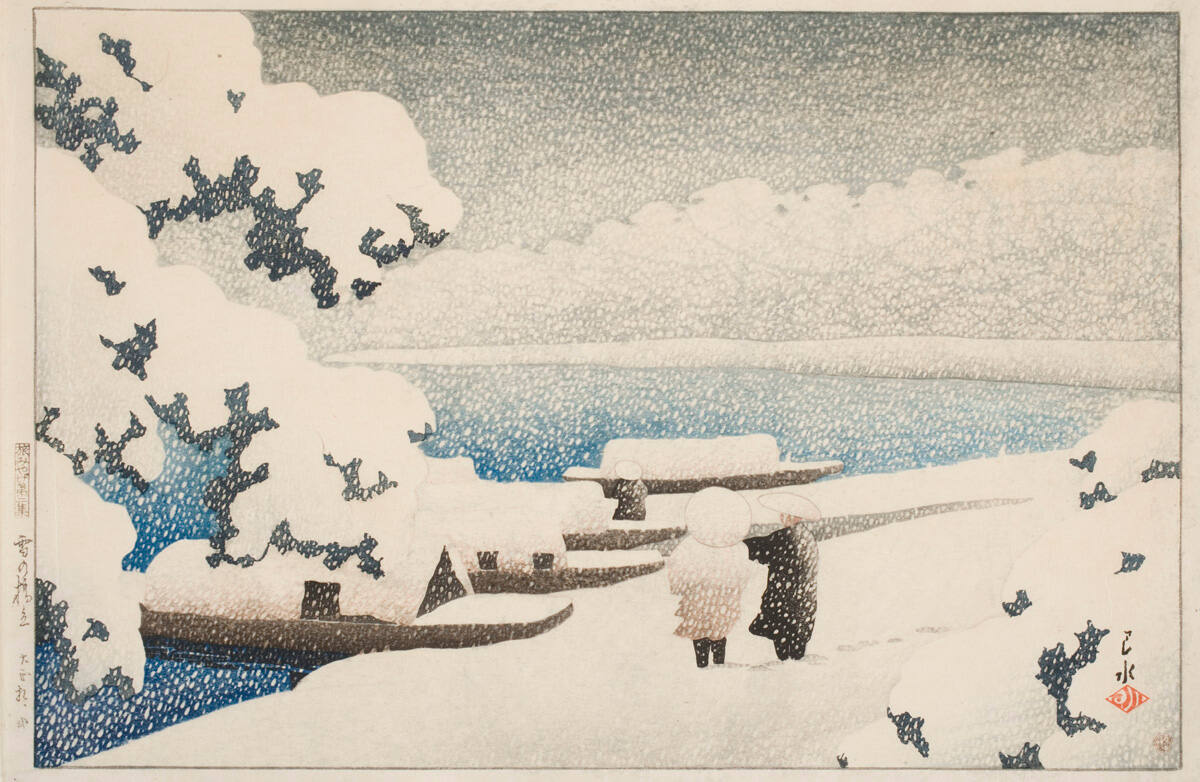 Amanohashidate in Snow