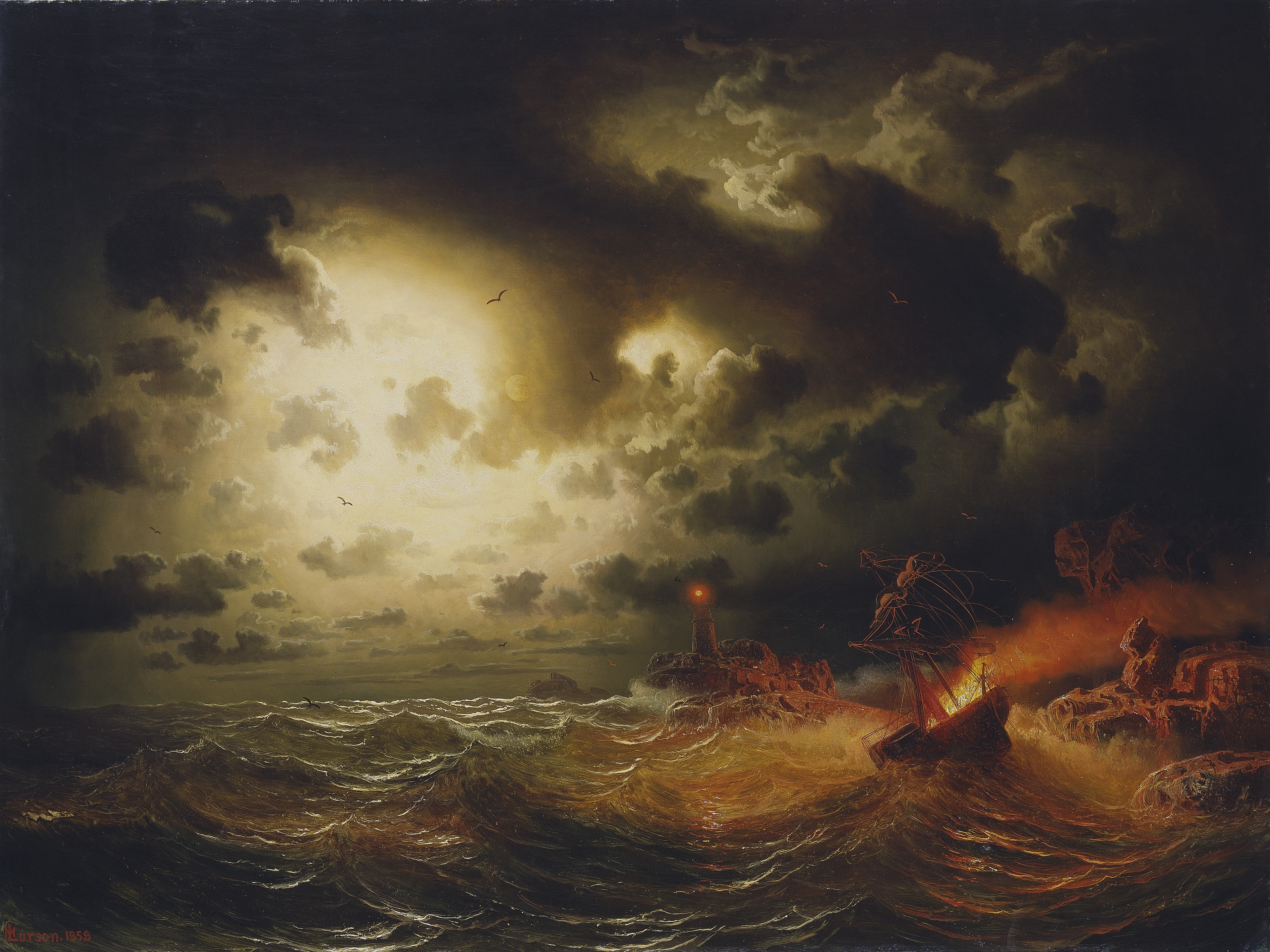 Burning Steamer