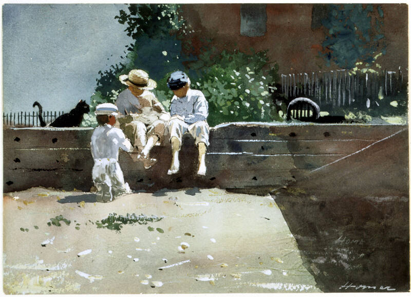 Boys and Kitten